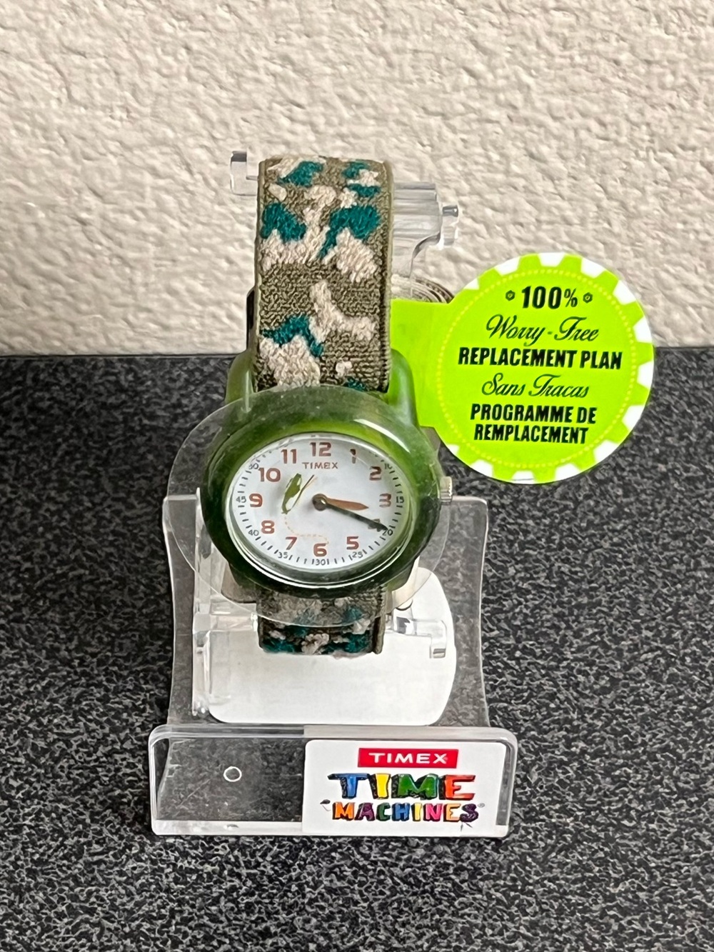 Timex Kids Green Camouflage Fabric Strap Watch